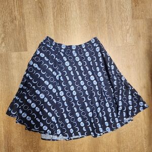 Retrolicious Dark Blue Moon Phase Skirt